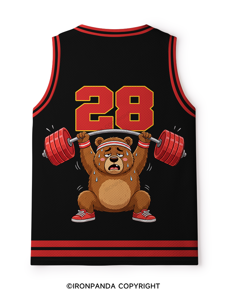 Funny Bear Workout Bearly In Shape Mesh Tank Top