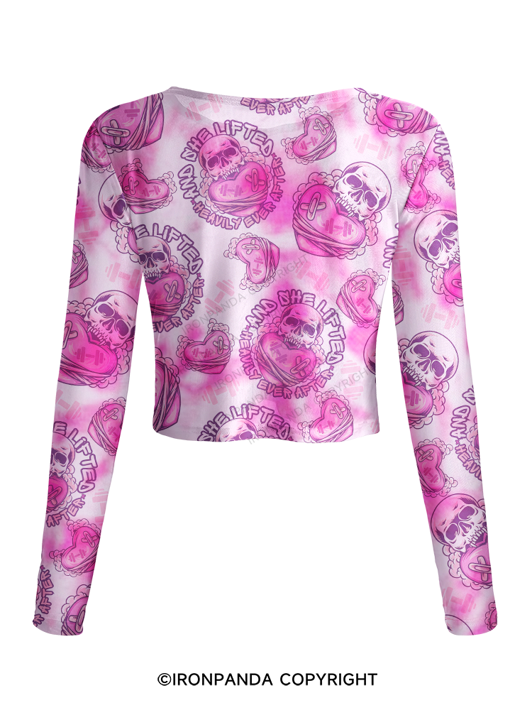 And She Lifted Heavily Ever After Mesh Long Sleeve Top