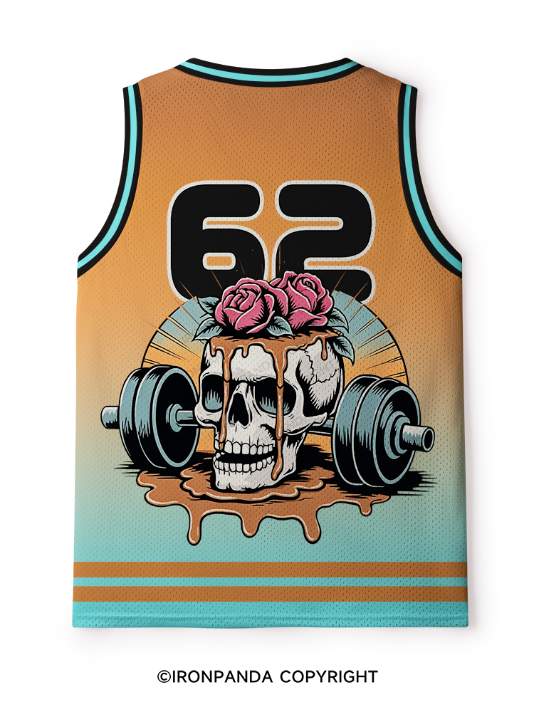 Caffeine weights skeleton Mesh Tank Top