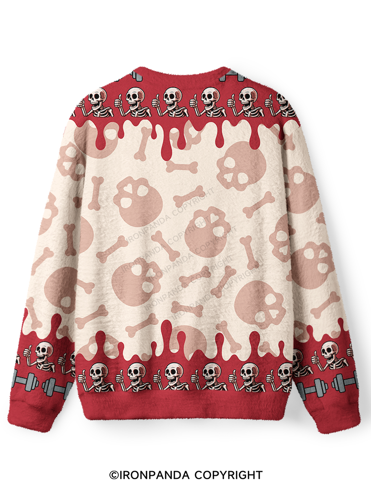 Lift Heavy Or Die Trying Ugly Fuzzy Fleece Sweater