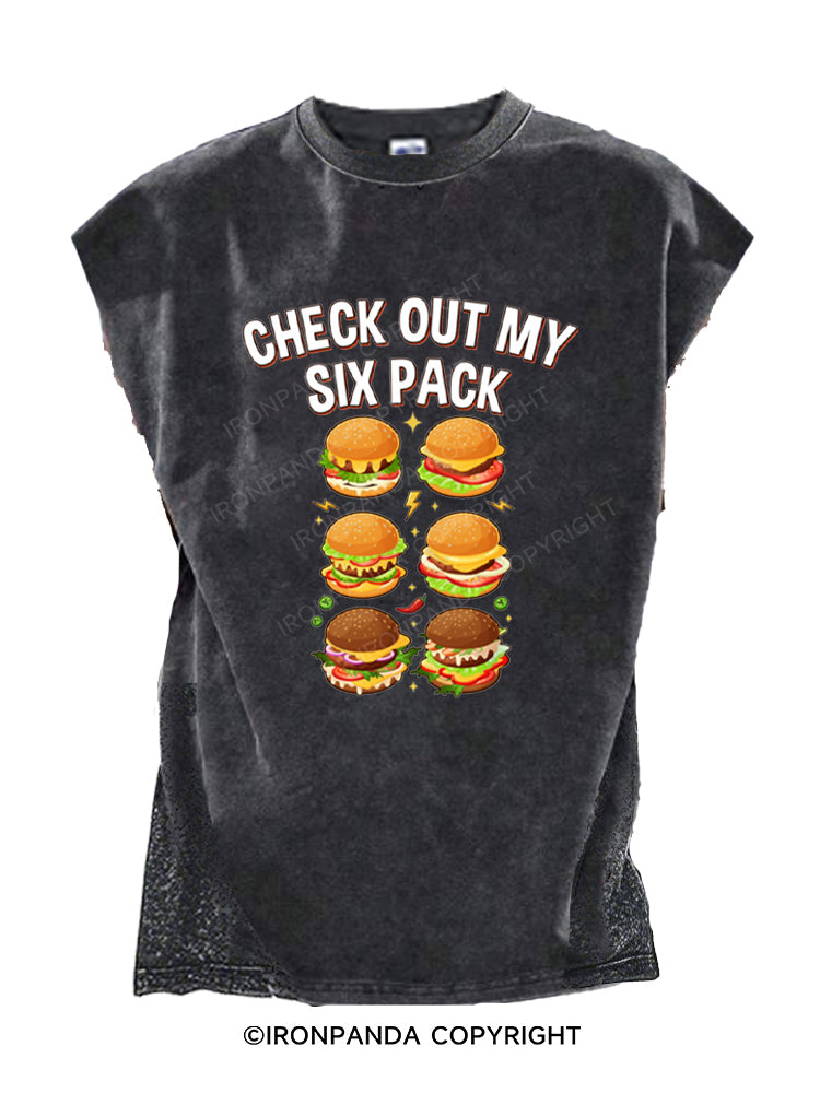 Check Out My Six Pack Hamburger Cut Off Tank