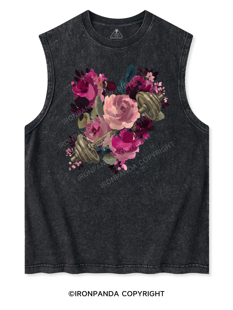 Power in Petals Washed Tank