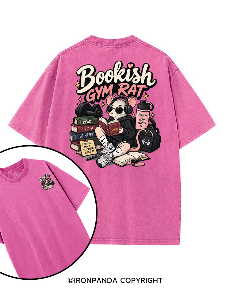BOOKISH GYM RAT printed Gym Shirt