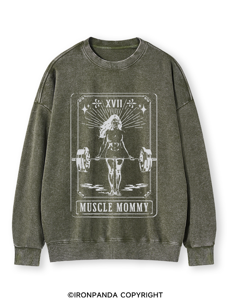 TAROT CARD MUSCLE MOMMY Washed Sweatshirt