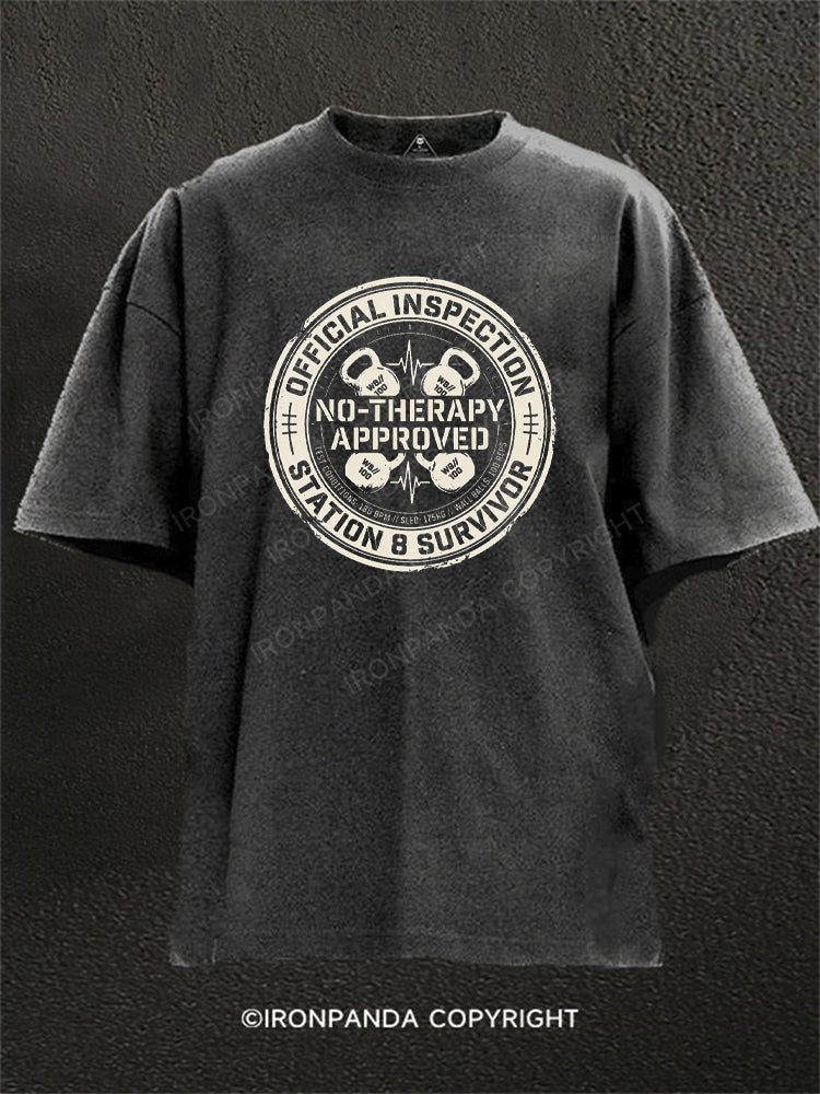 Functional Fitness Gym Humor - Station 8 Survivor Washed Gym Shirt