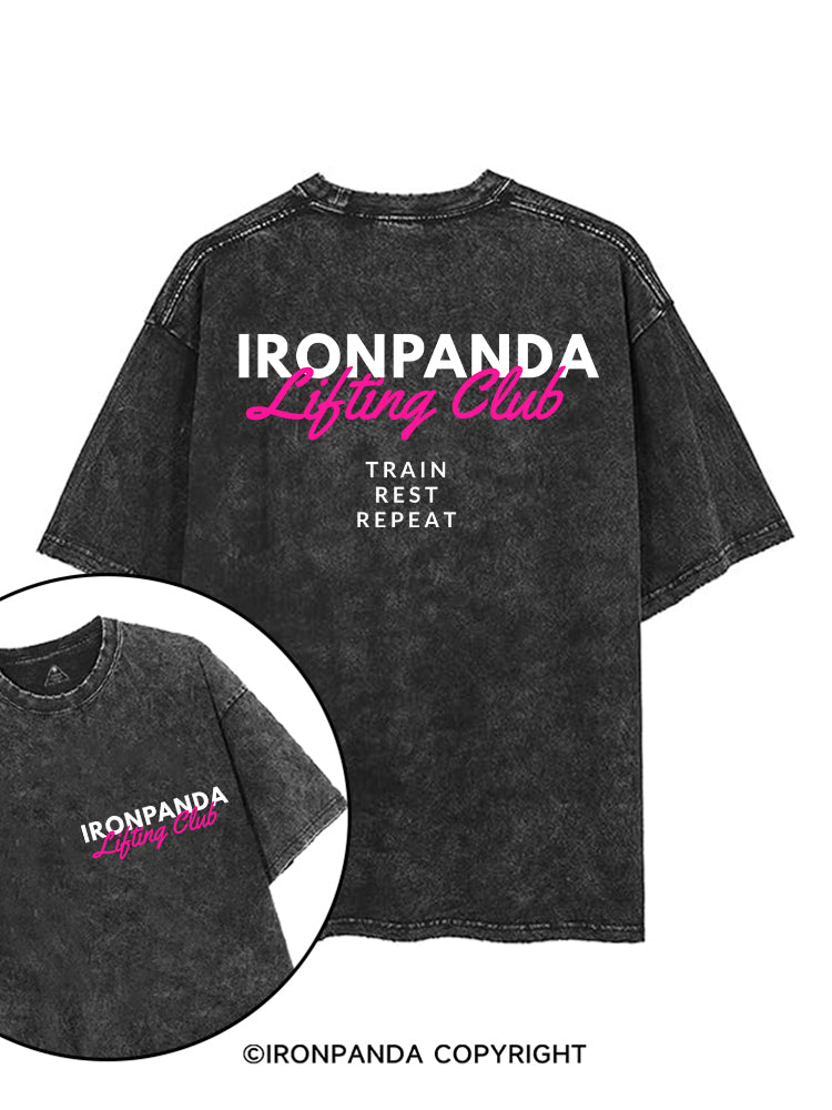 IRONPANDA LIFTING CLUB printed Gym Shirt