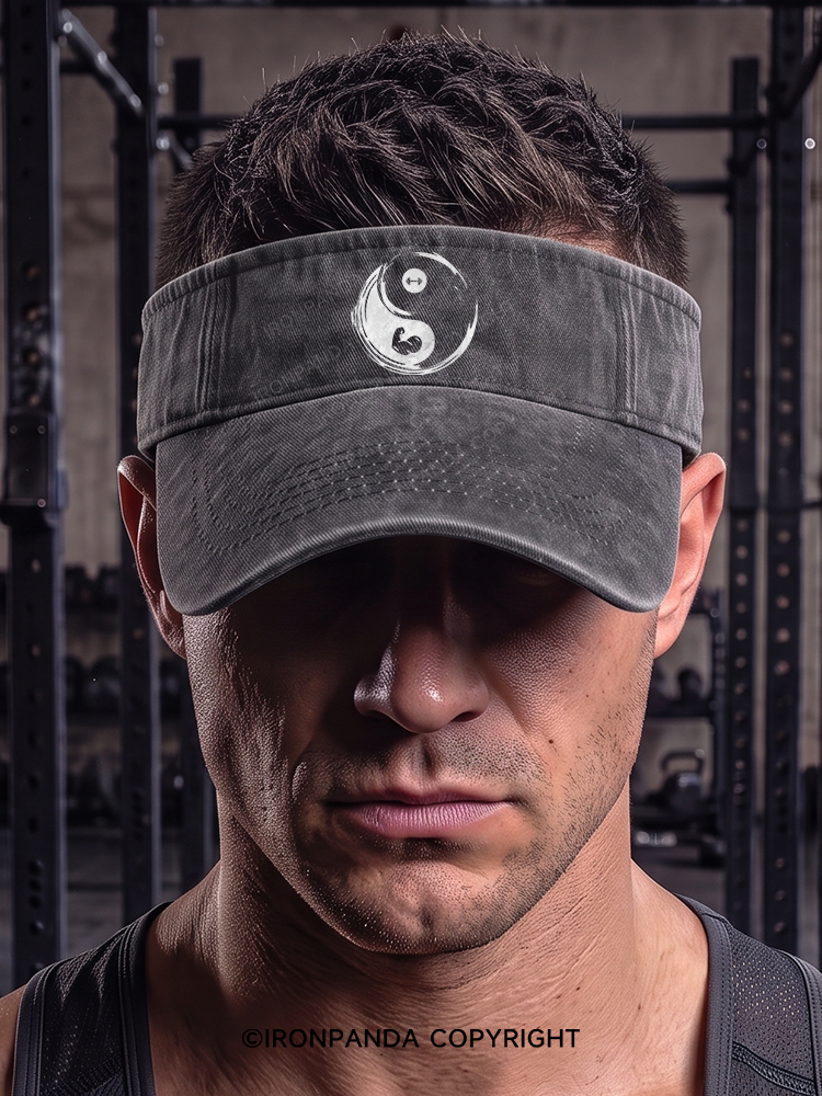 Gym Yin And Yang Washed Sport Visor