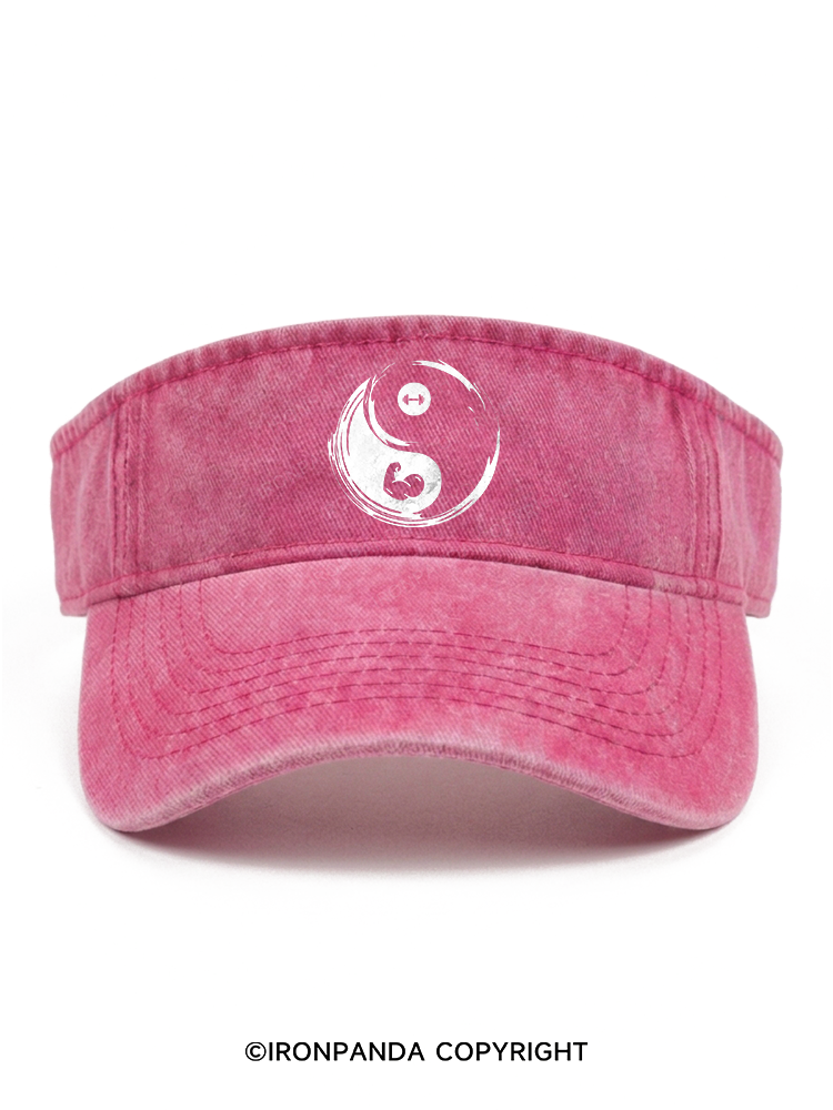 Gym Yin And Yang Washed Sport Visor