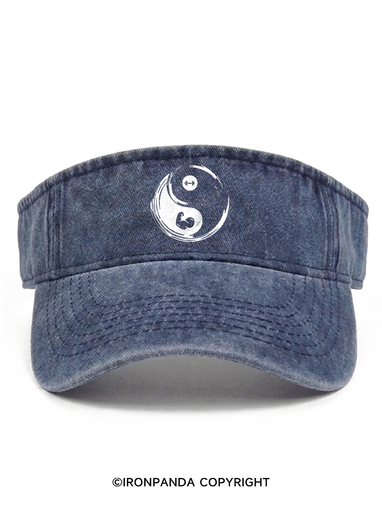 Gym Yin And Yang Washed Sport Visor