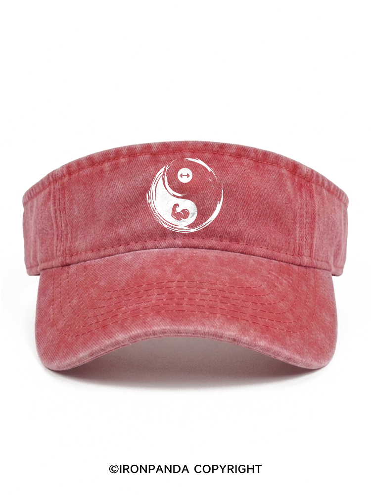 Gym Yin And Yang Washed Sport Visor
