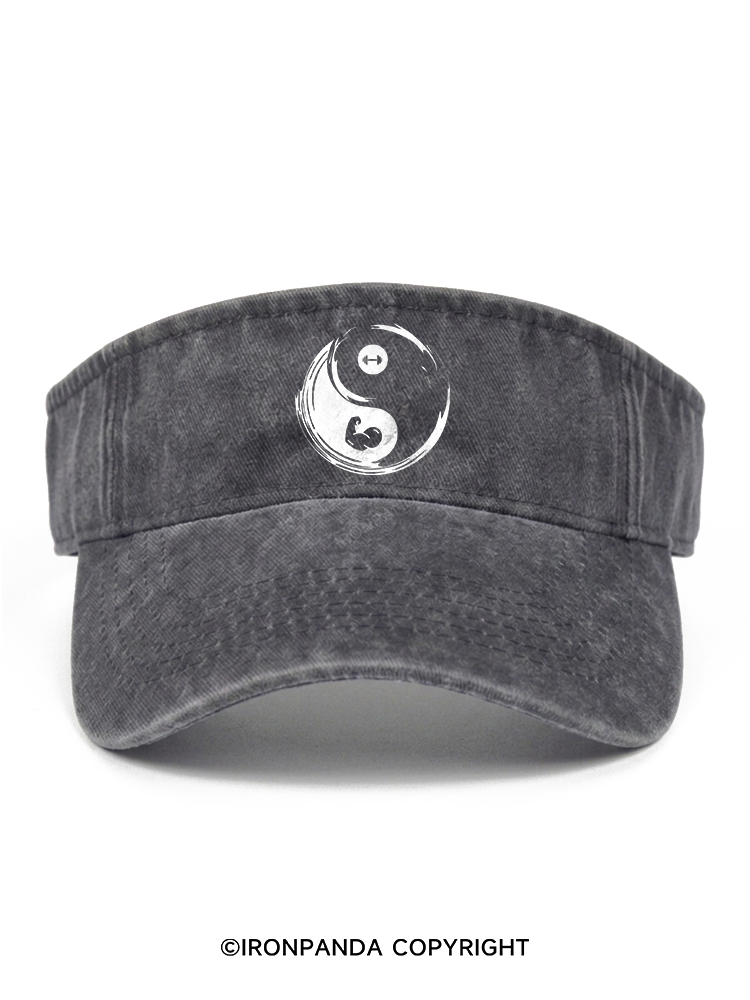Gym Yin And Yang Washed Sport Visor