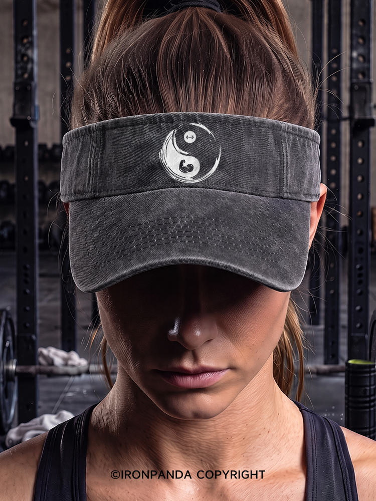 Gym Yin And Yang Washed Sport Visor