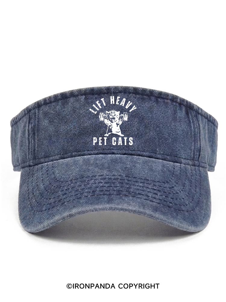 Lift Heavy Pet Cats Washed Sport Visor