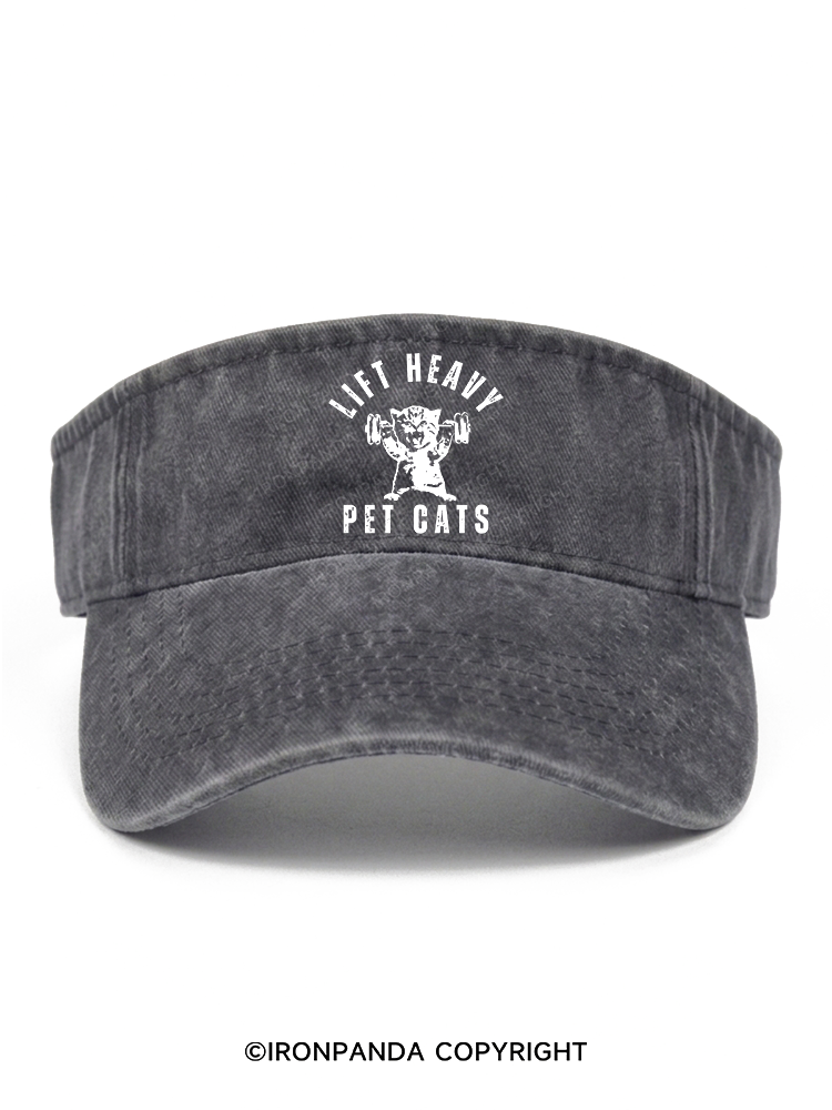 Lift Heavy Pet Cats Washed Sport Visor