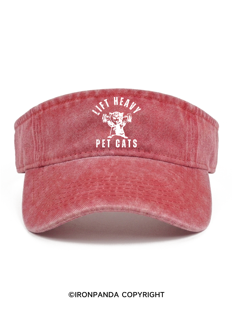 Lift Heavy Pet Cats Washed Sport Visor
