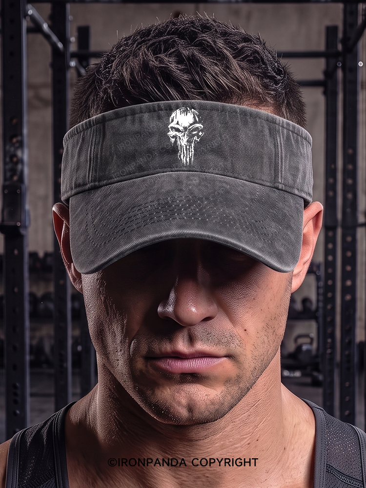skull Washed Sport Visor