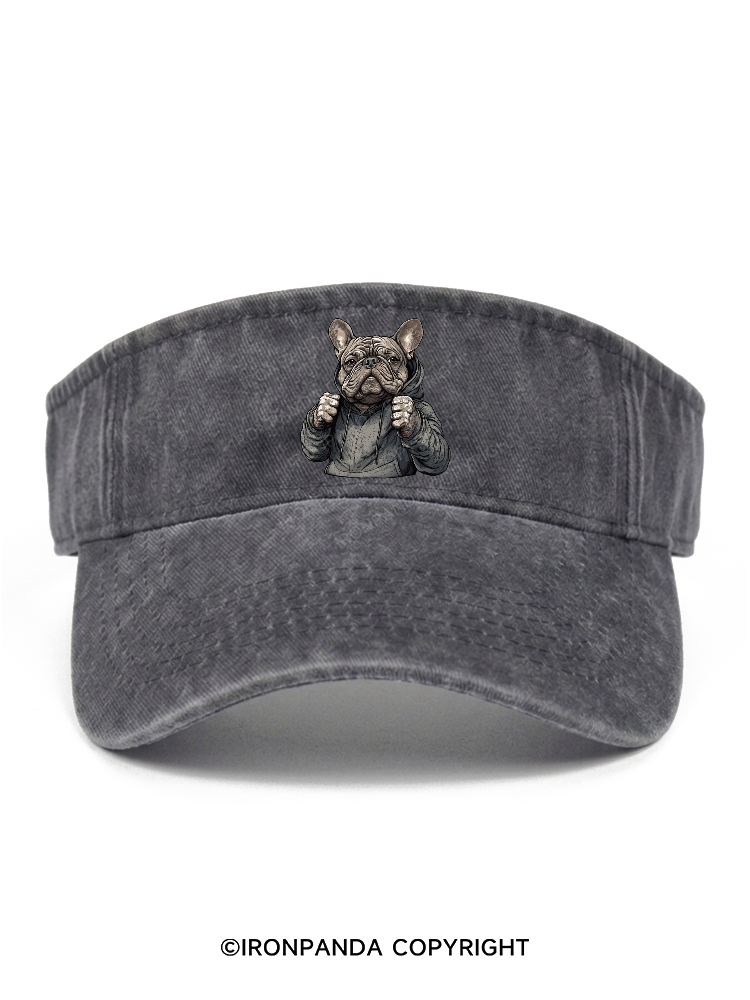 Boxing bulldog Washed Sport Visor
