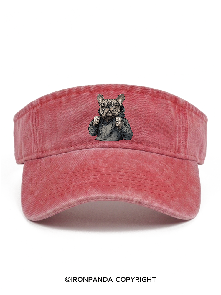 Boxing bulldog Washed Sport Visor