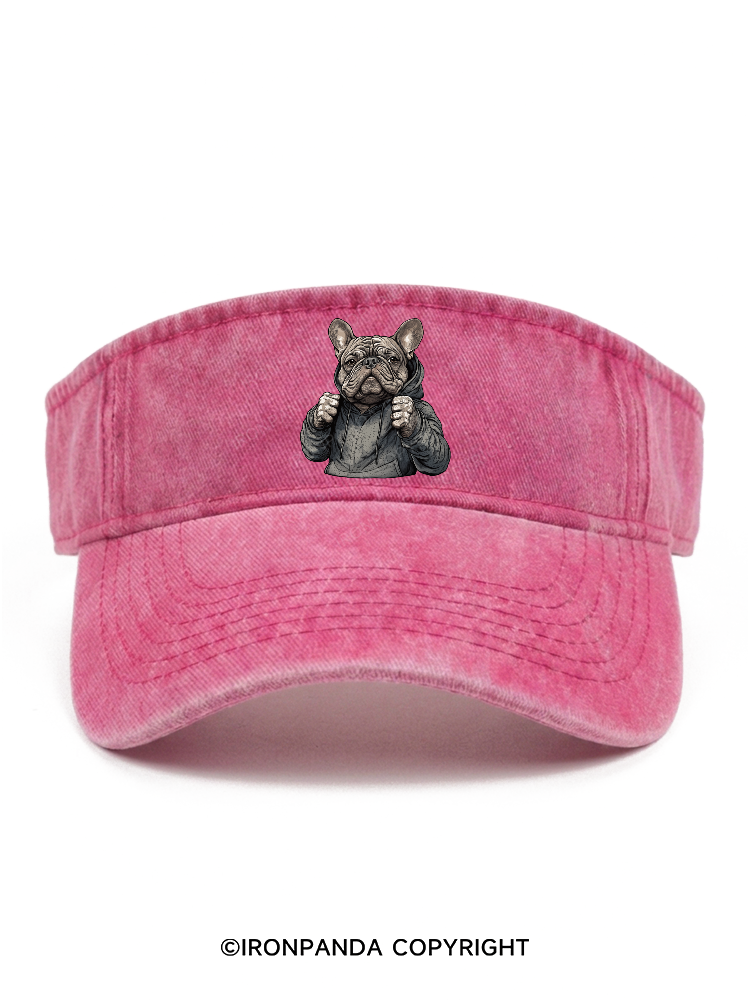 Boxing bulldog Washed Sport Visor