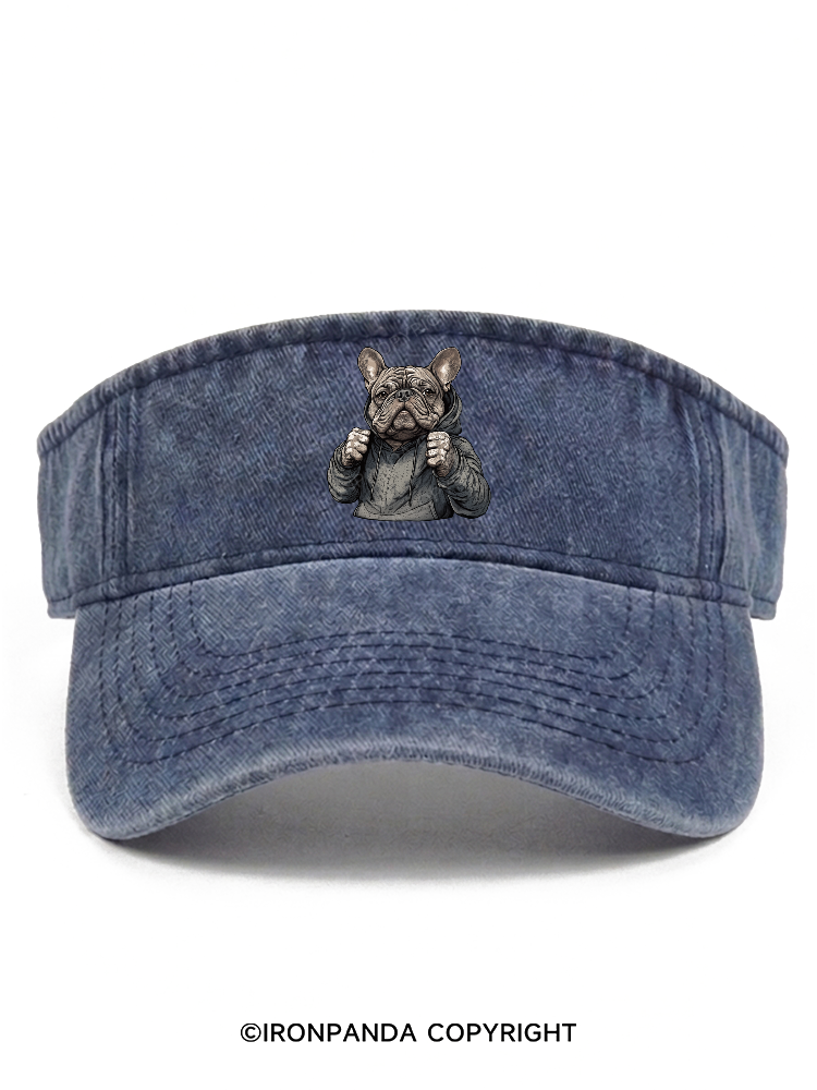 Boxing bulldog Washed Sport Visor