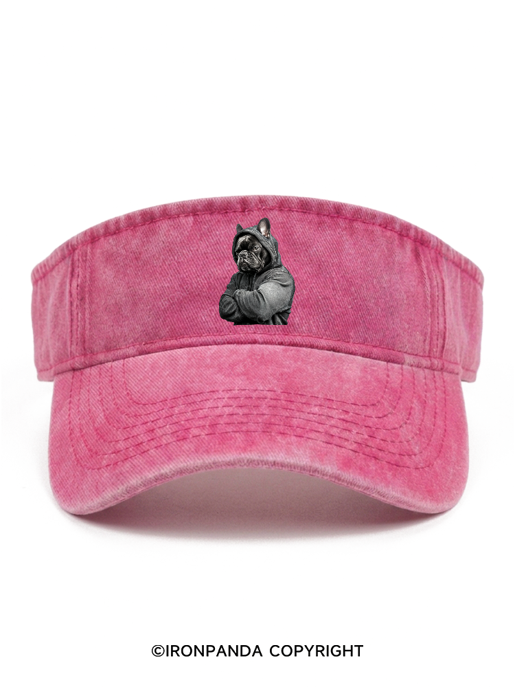 Muscular French bulldog Washed Sport Visor
