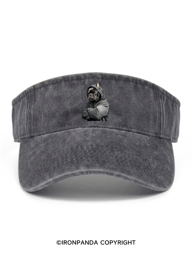 Muscular French bulldog Washed Sport Visor