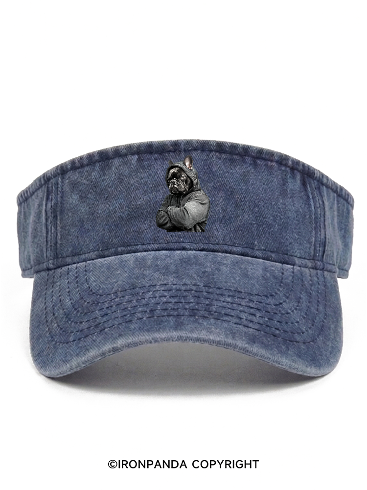 Muscular French bulldog Washed Sport Visor