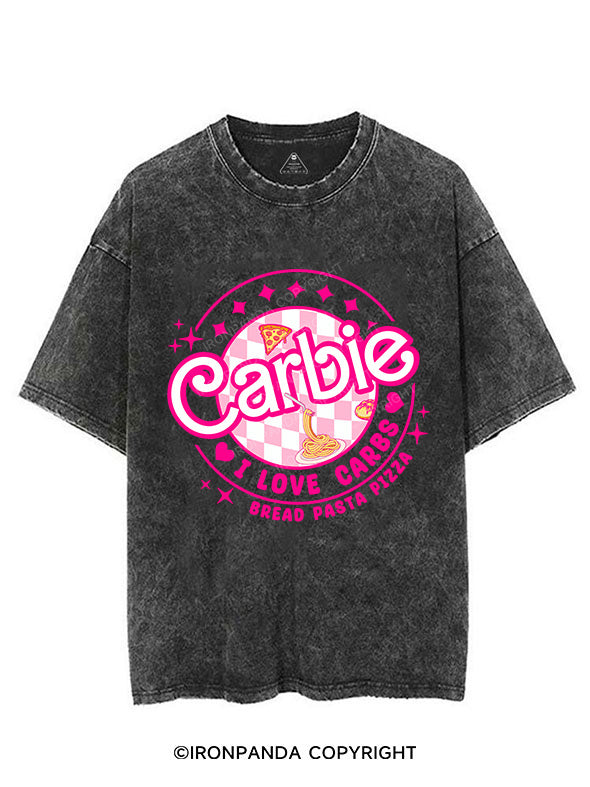 CARBIE I LOVE CARBS BREAD PASTA PIZZA VINTAGE GYM SHIRT