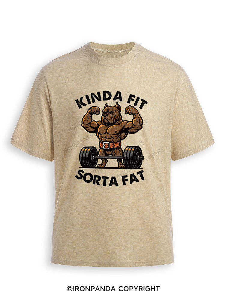 KINDA FIT SORTA FAT DOG Ultra Soft Heather T-Shirt