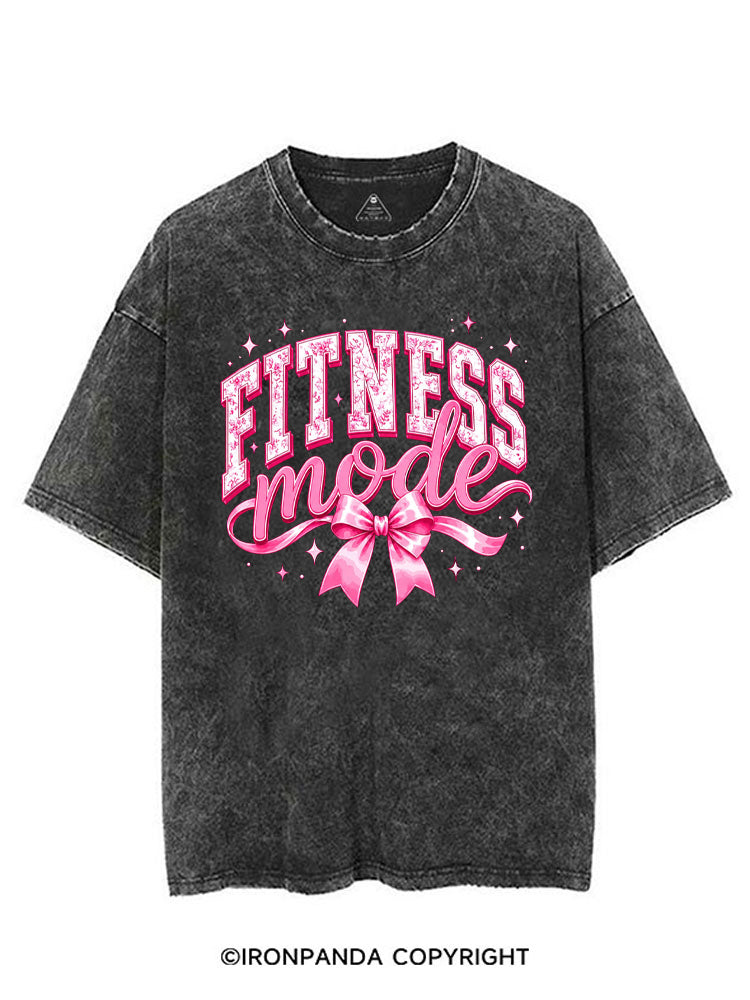 FITNESS MODE PINK GYM VINTAGE GYM SHIRT