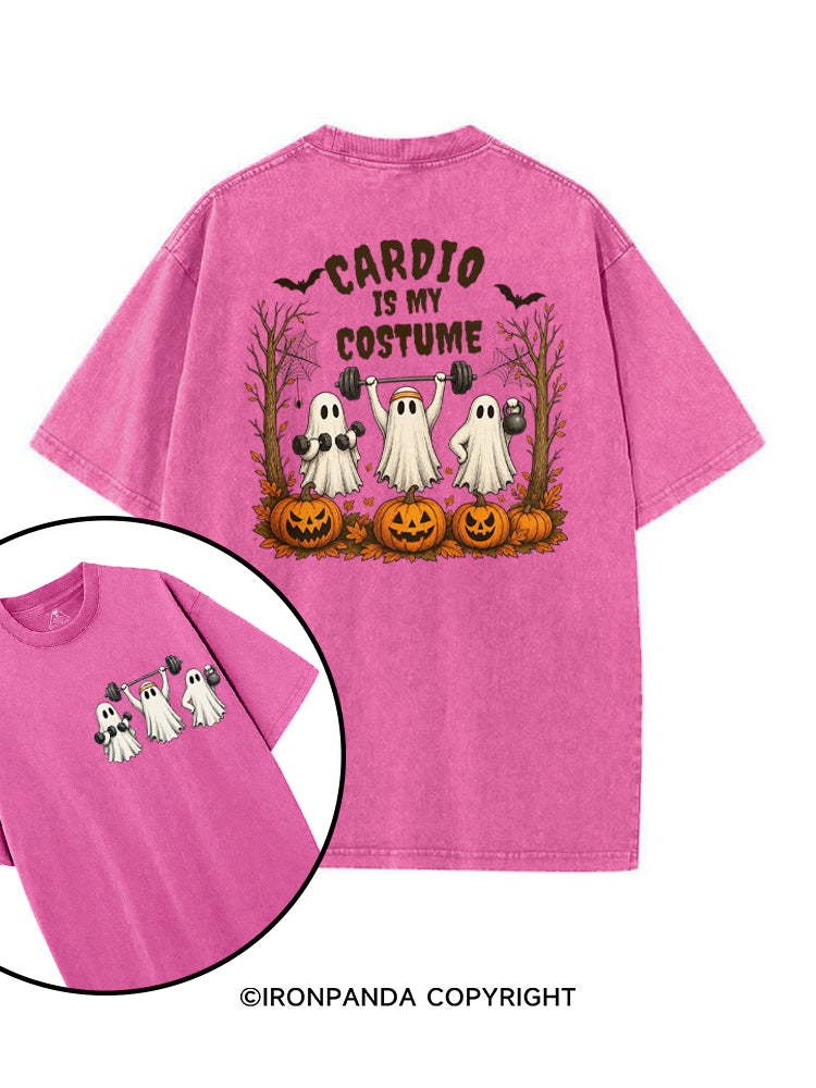 CARDIO IS MY COSTUME printed Gym Shirt