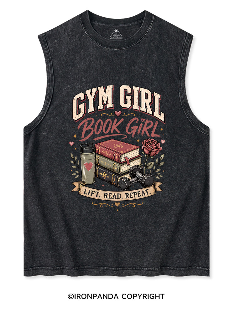 GYM GIRL BOOK GIRL Washed Tank