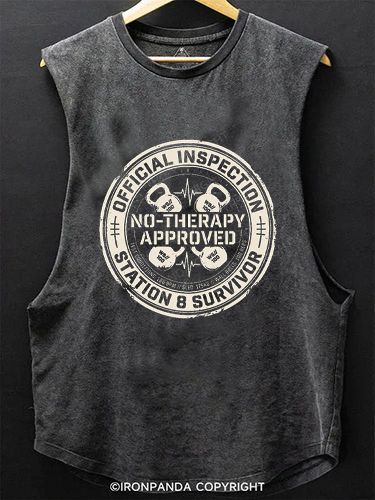 Functional Fitness Gym Humor - Station 8 Survivor Scoop Bottom Cotton Tank
