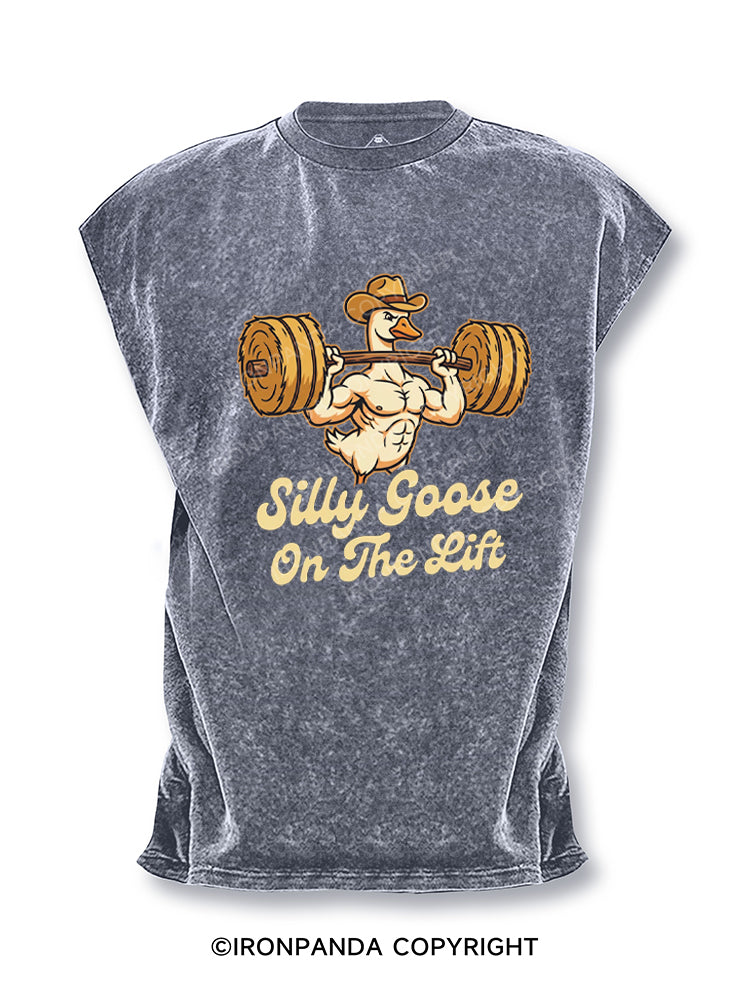 Silly Goose On The Lift Strong Muscular Cut Off Tank