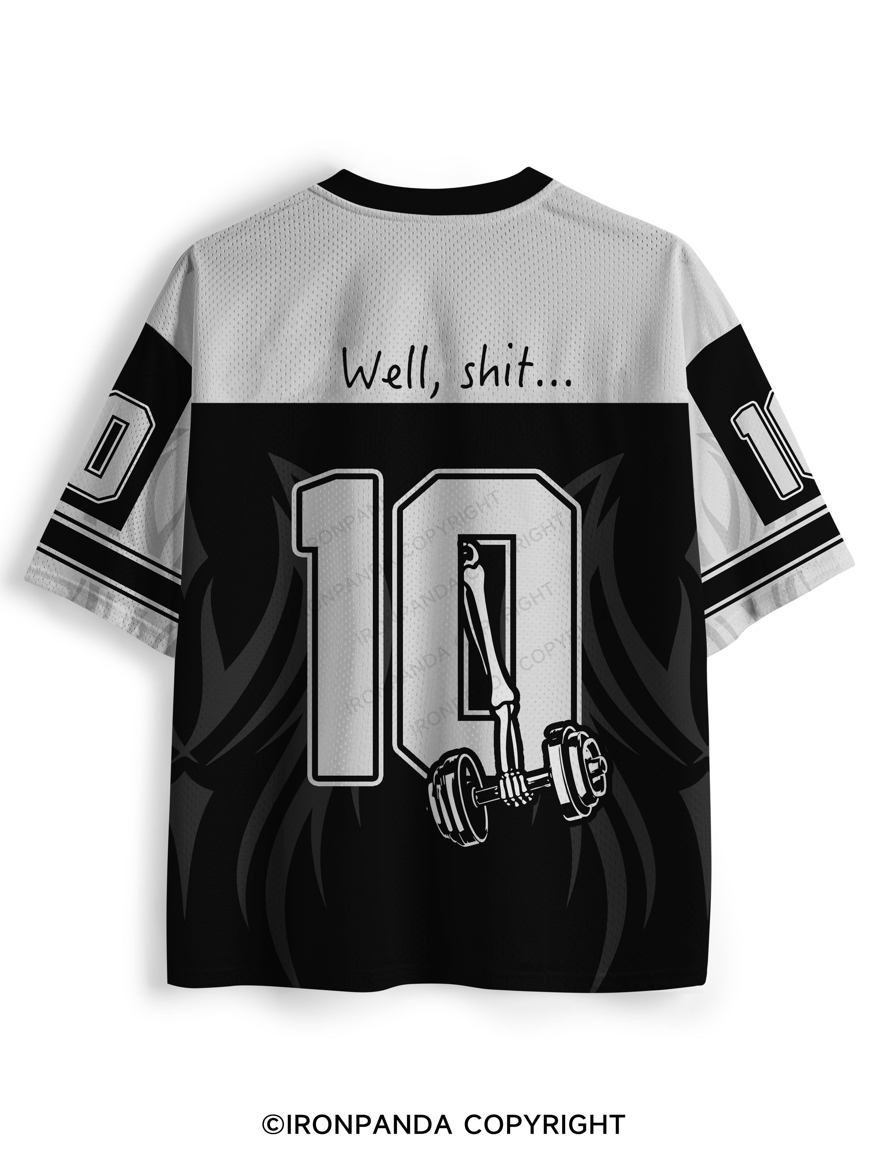 Well Shit Funny Skeleton Mesh Jersey