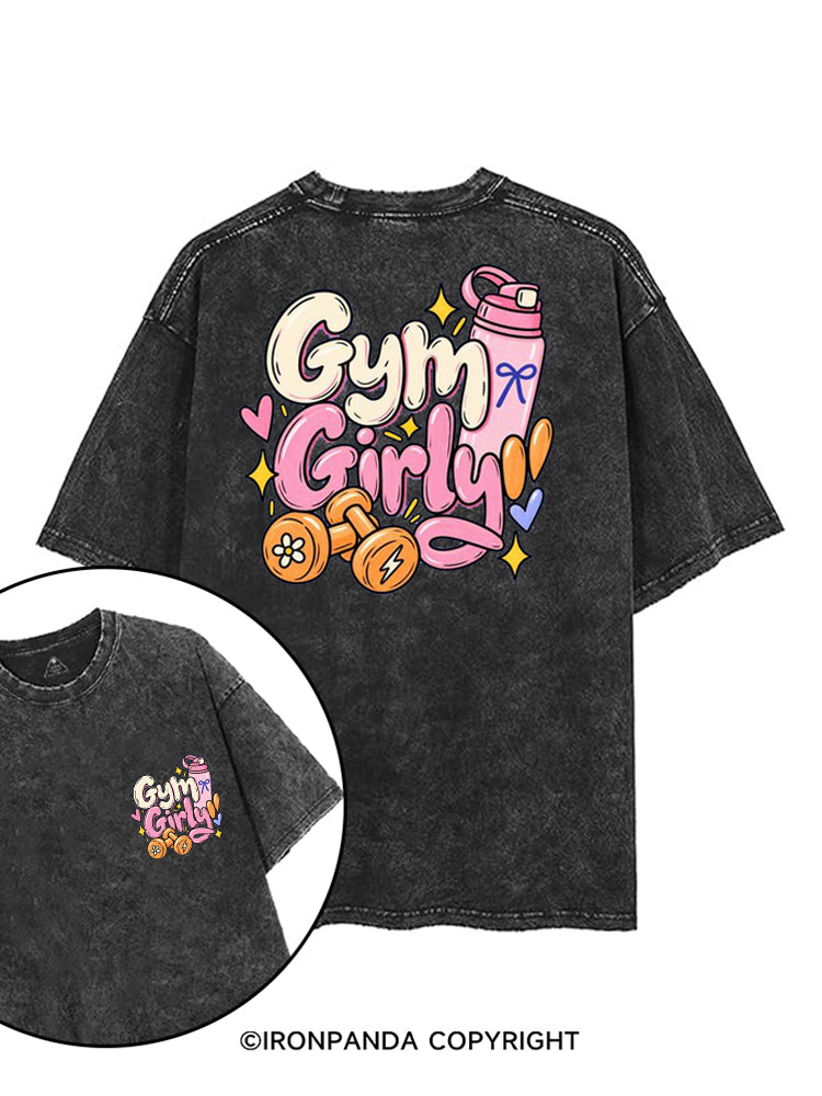 GYM GIRLY FUNNY WORKOUT printed Gym Shirt