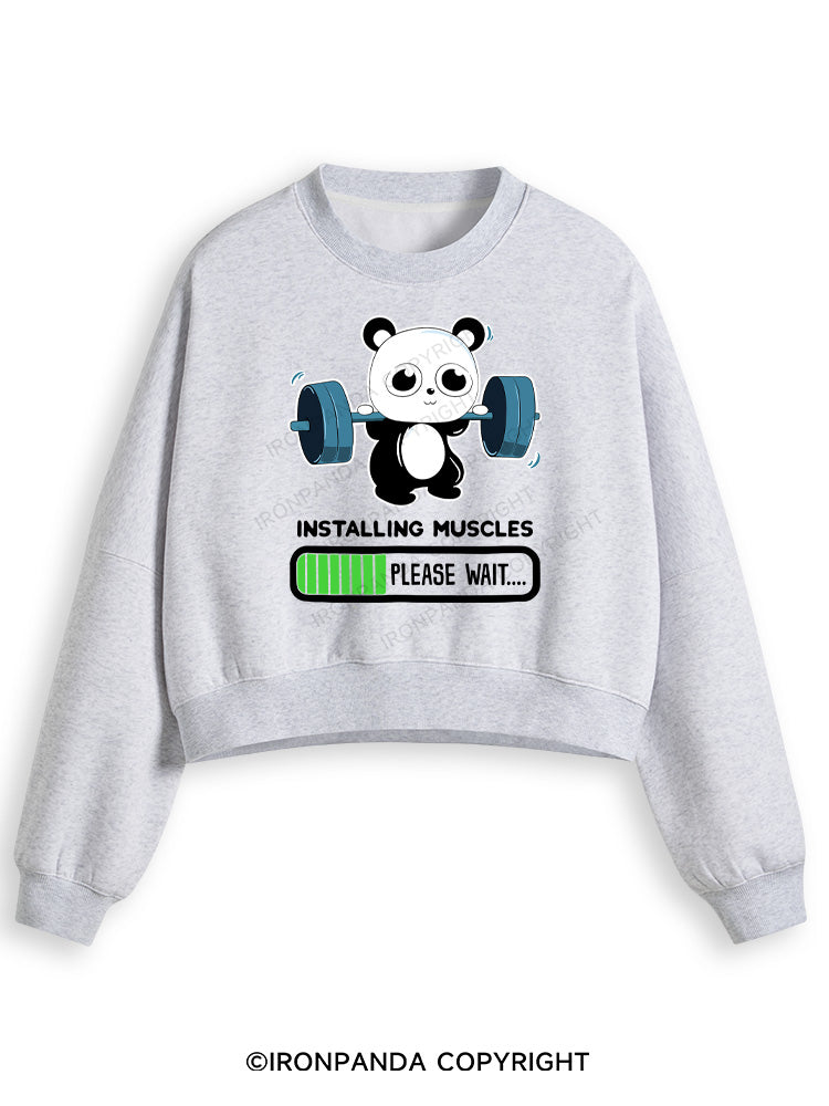 BENCH PANDA Fleece Crop Sweatshirt