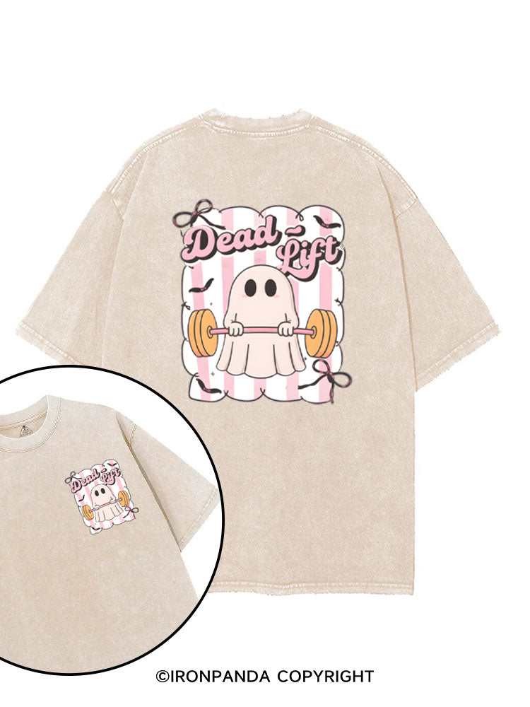 Cute Ghost Lifting printed Gym Shirt