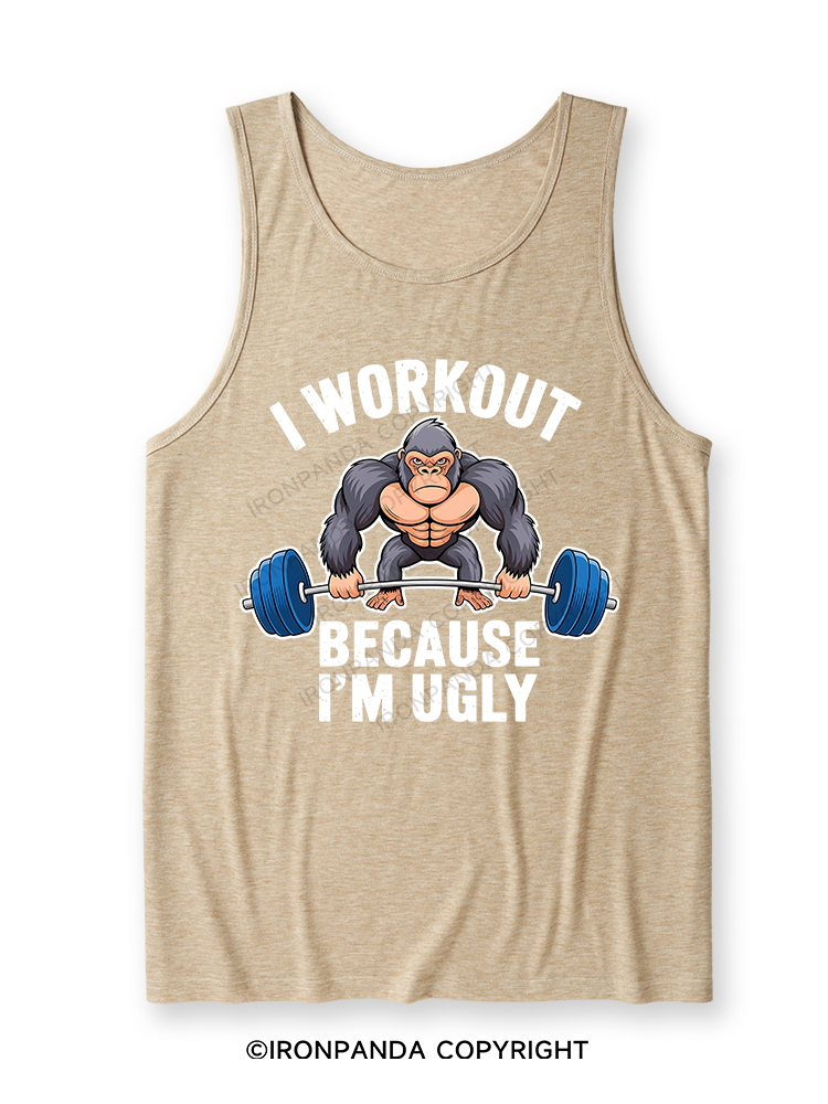 I workout because I'm ugly Ultra Soft Heather Tank