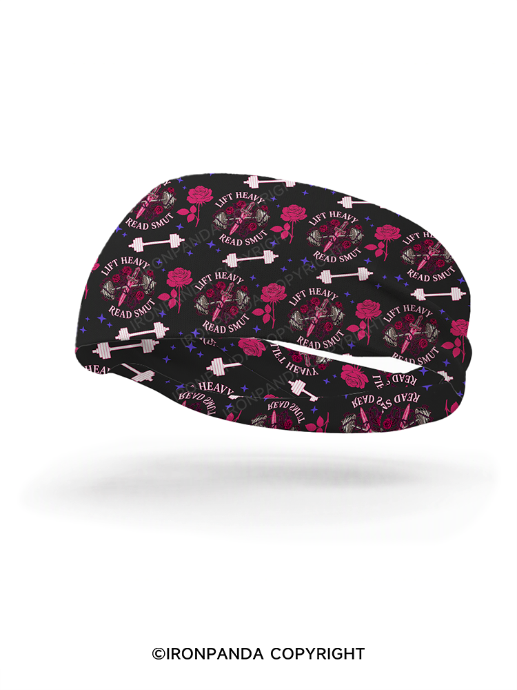LIFT HEAVY READ SMUT FITNESS Gym Headband