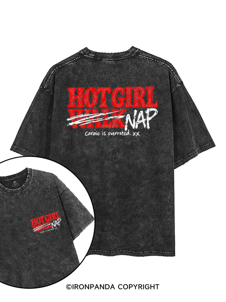 HOT GIRL NAP CARDIO IS OVERRATED printed Gym Shirt
