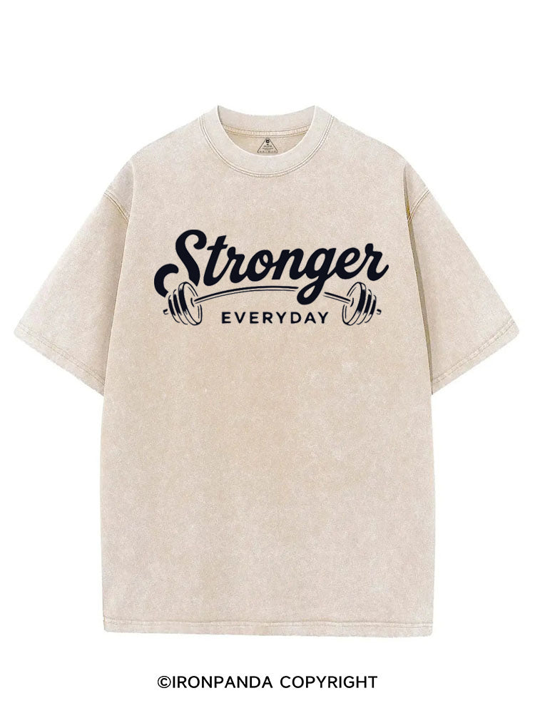 STRONGER EVERYDAY POSITIVE GYM VINTAGE GYM SHIRT