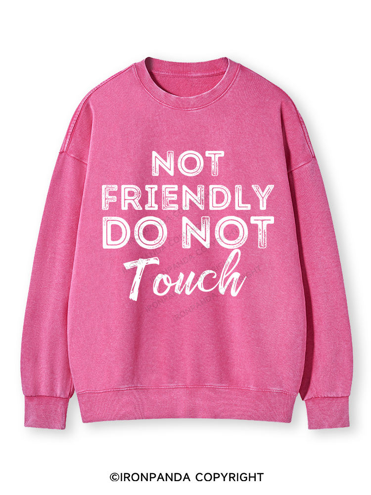 NOT FRIENDLY DO NOT TOUCH Washed Sweatshirt