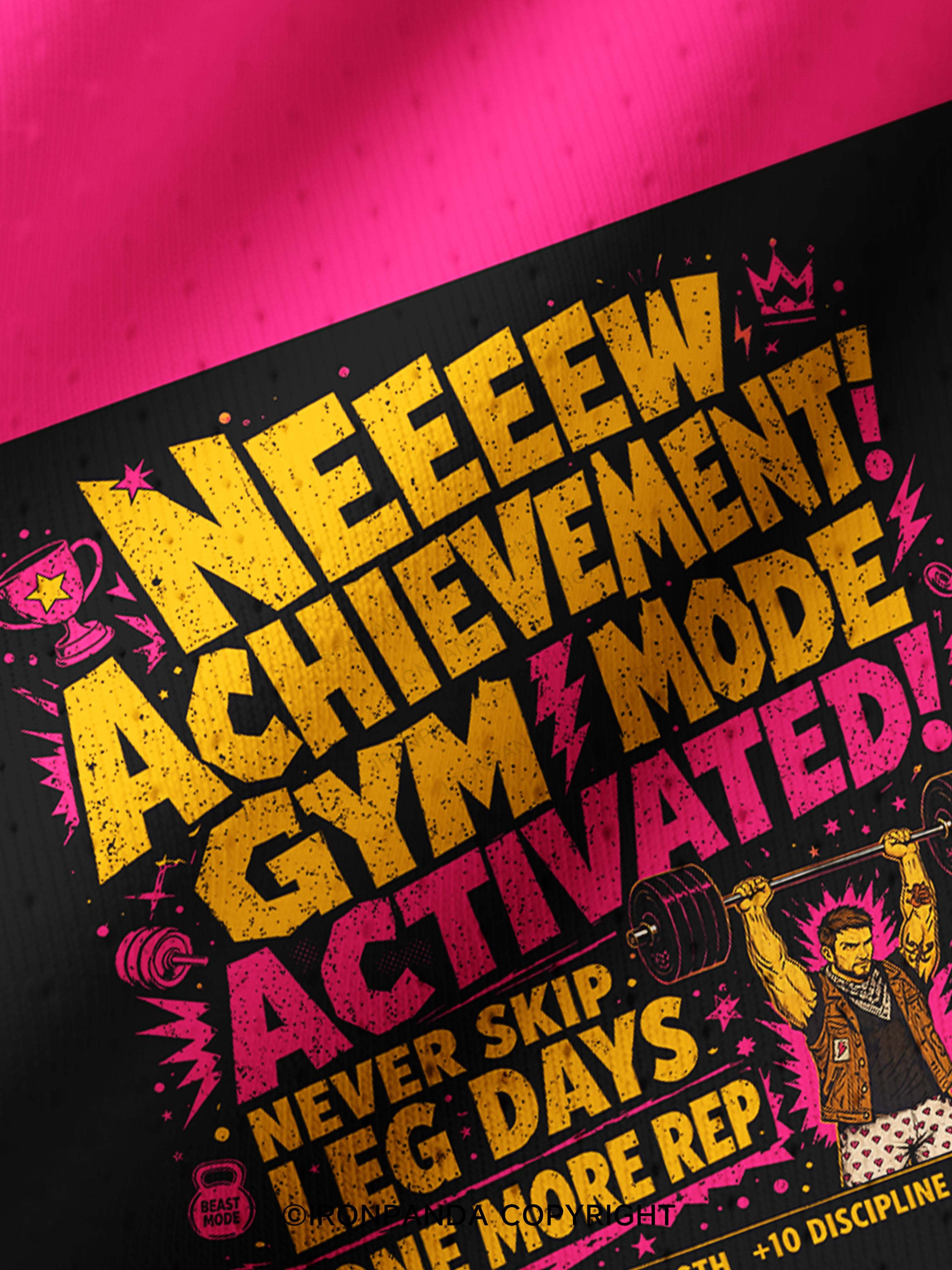 New Achievement Fitness Never Skip Leg Pro Mesh Jersey
