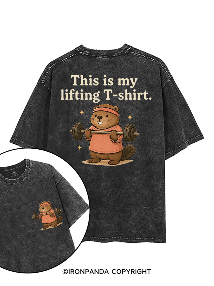 THIS IS MY LIFTING T-SHIRT printed Gym Shirt