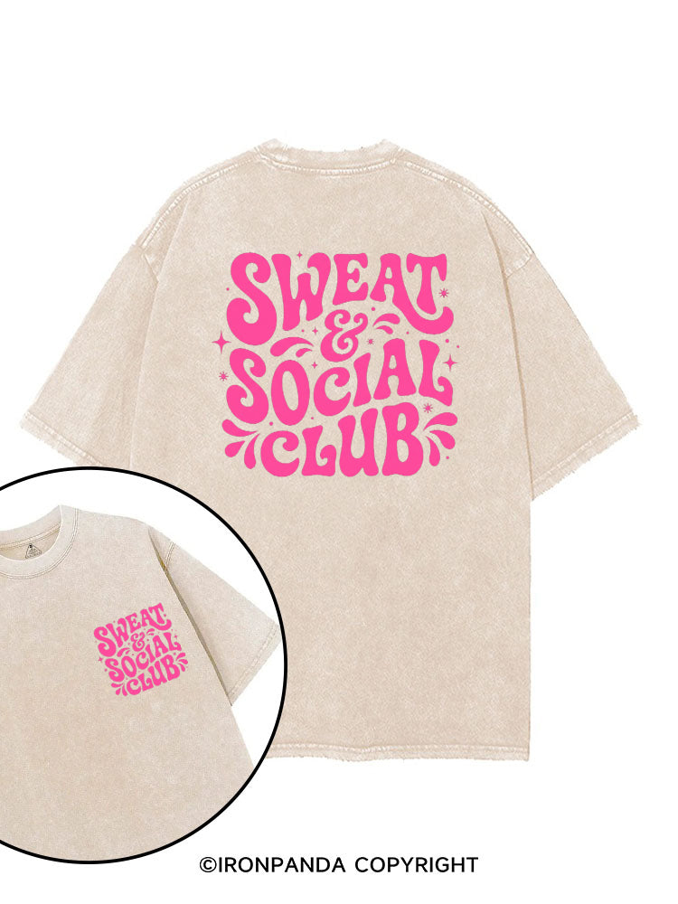 SWEAT AND SOCIAL CLUB printed Gym Shirt