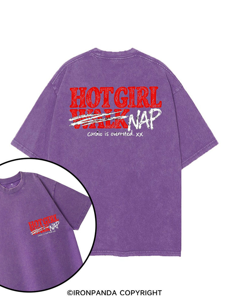 HOT GIRL NAP CARDIO IS OVERRATED printed Gym Shirt