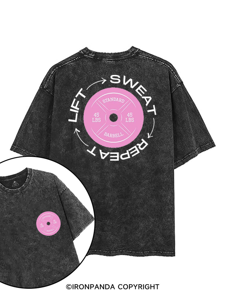 LIFT SWEAT REPEAT WORKOUT printed Gym Shirt