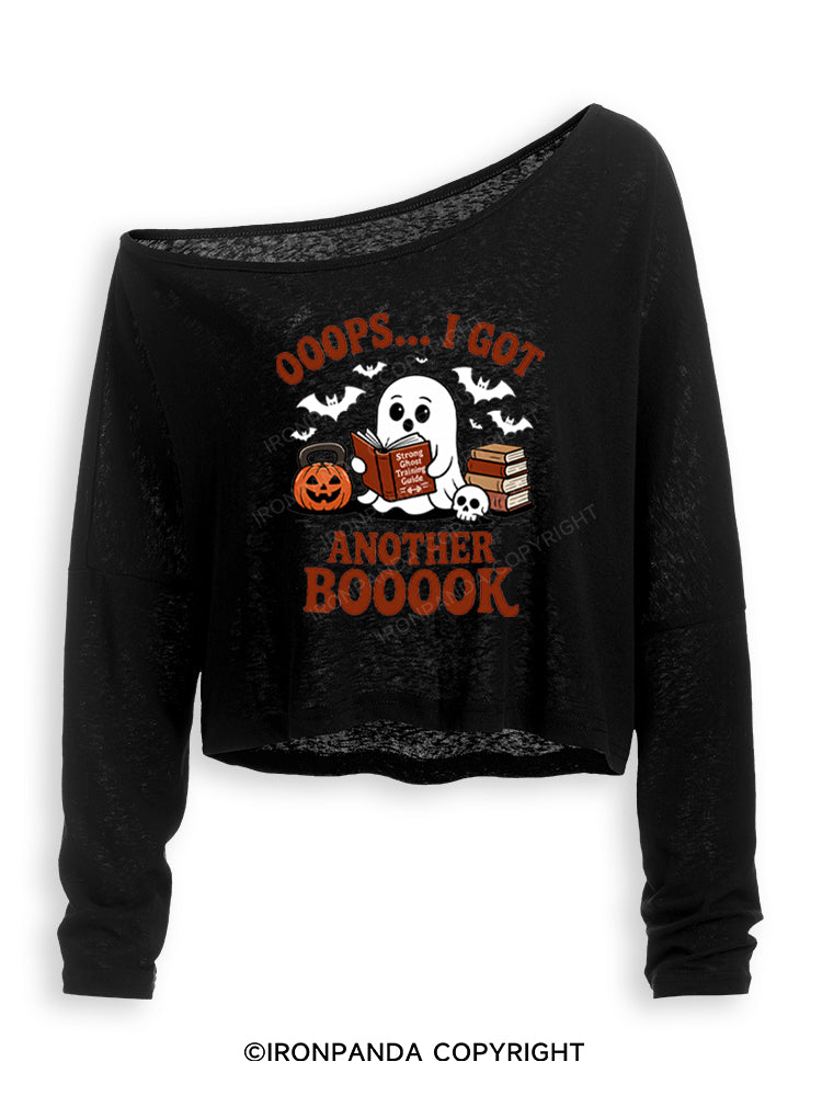 OOOPS... I GOT ANOTHER BOOOOK Off Shoulder Long Sleeve Crop Top
