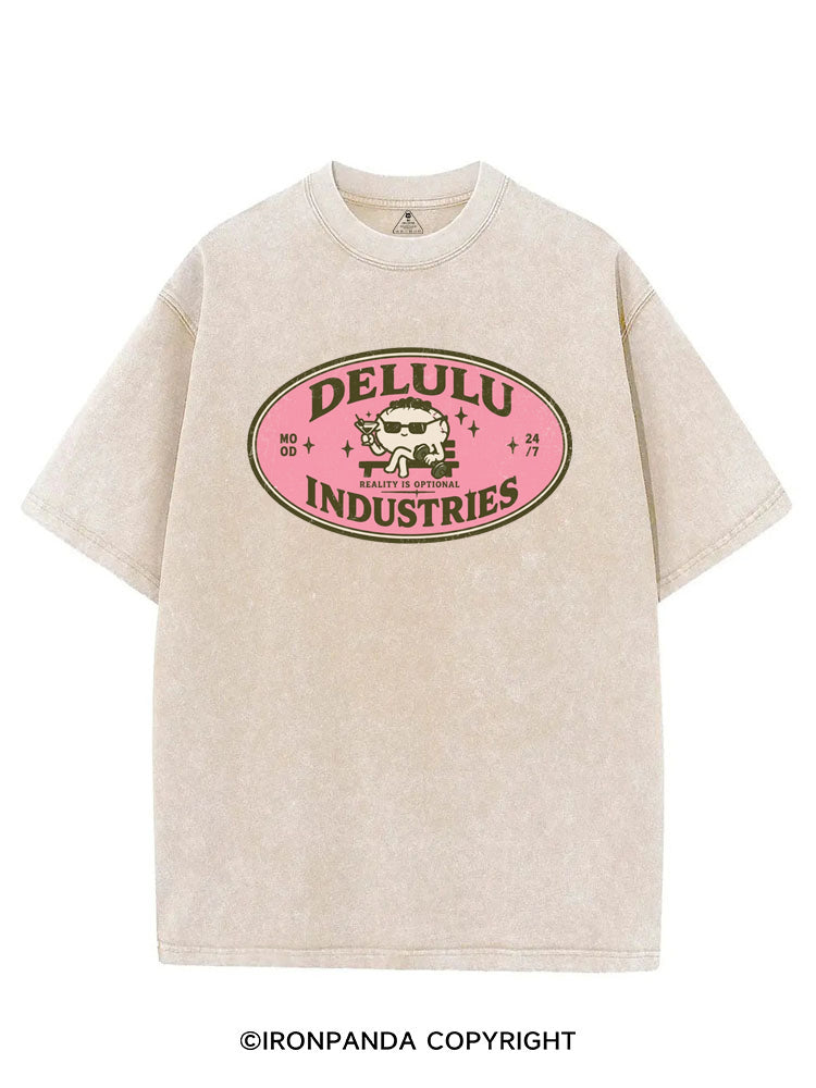 DELULU INDUSTRIES REALITY IS OPTIONAL VINTAGE GYM SHIRT